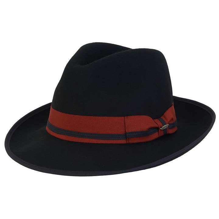 Black, Wool Felt Fedora, Brim 3" for wholesale by Headwear & Handbag Collections by Sun 'N' Sand