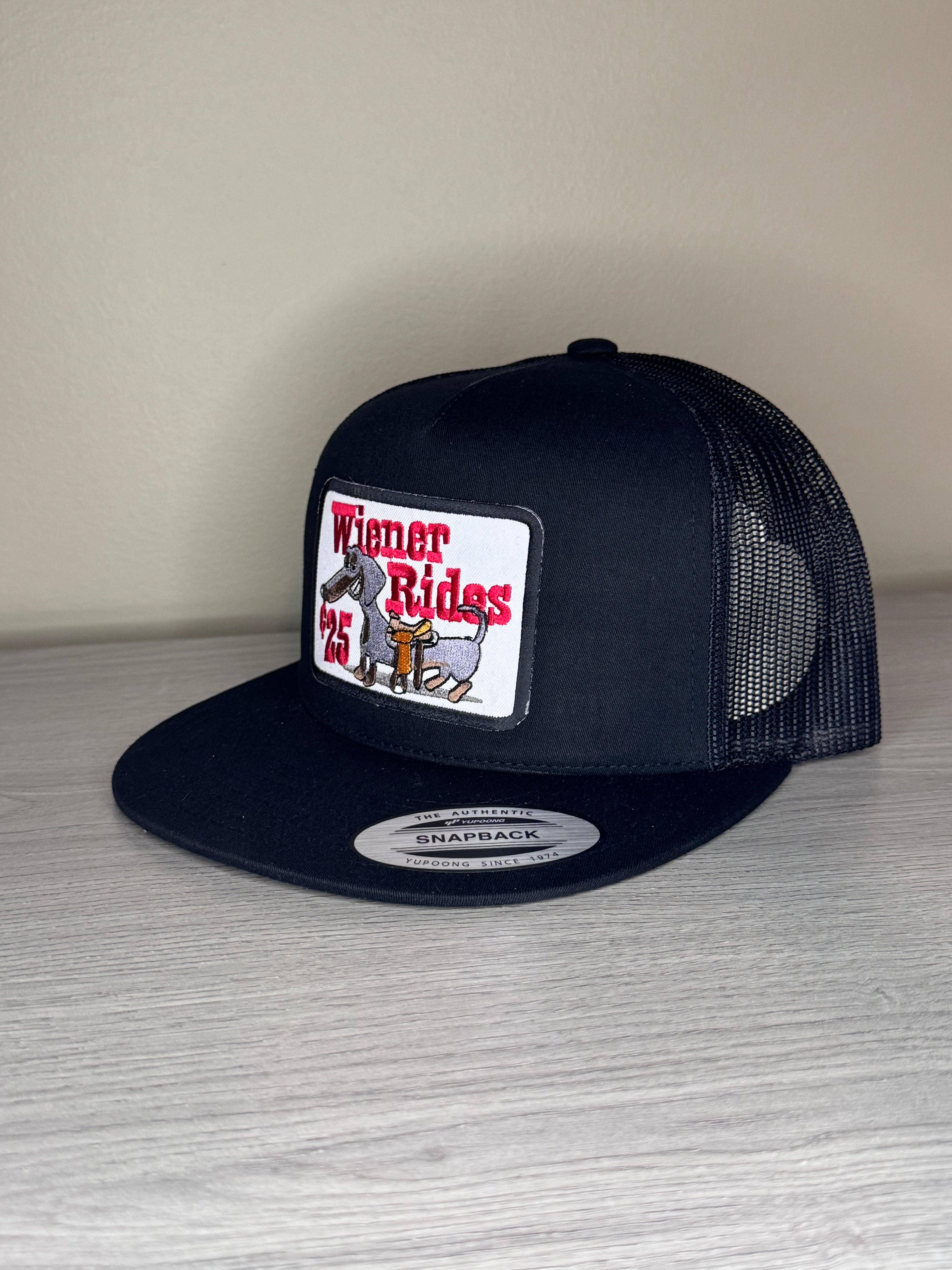 River Bent Hat Co. - Wholesale Trucker Hat - Unisex - Wiener Rides Black Snapback2