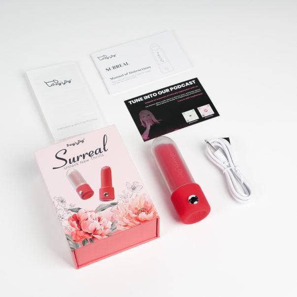Red Surreal App-controlled Lipstick Vibrator for wholesale on Faire6