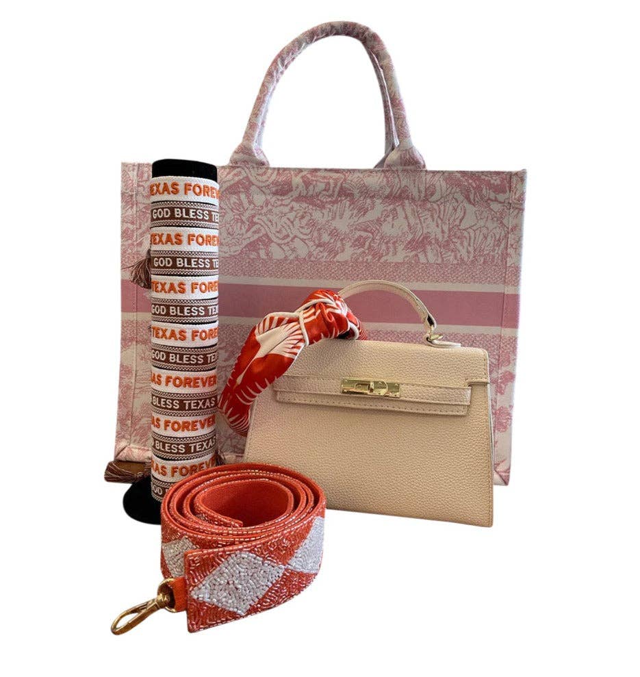 Gameday Luxe - Wholesale Woven/Braided Bracelet - God Bless Texas Team Tassel Bracelet3