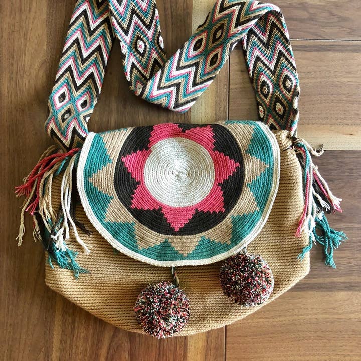 Colorful 4U – wholesale Axelväska - Dam – Färgglada virkade väskor med lock27