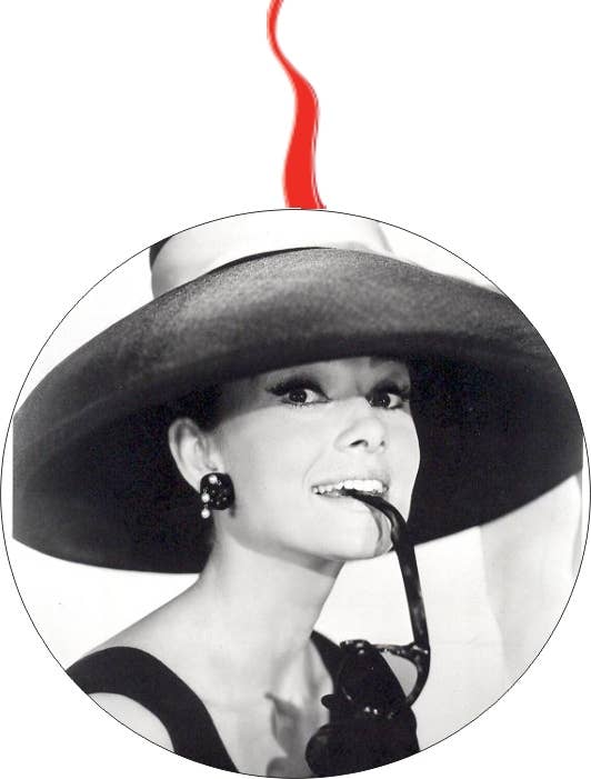 BMS BIZ - Wholesale Ornament - Andrey Hepburn And Her Big Hat Christmas Ornament0