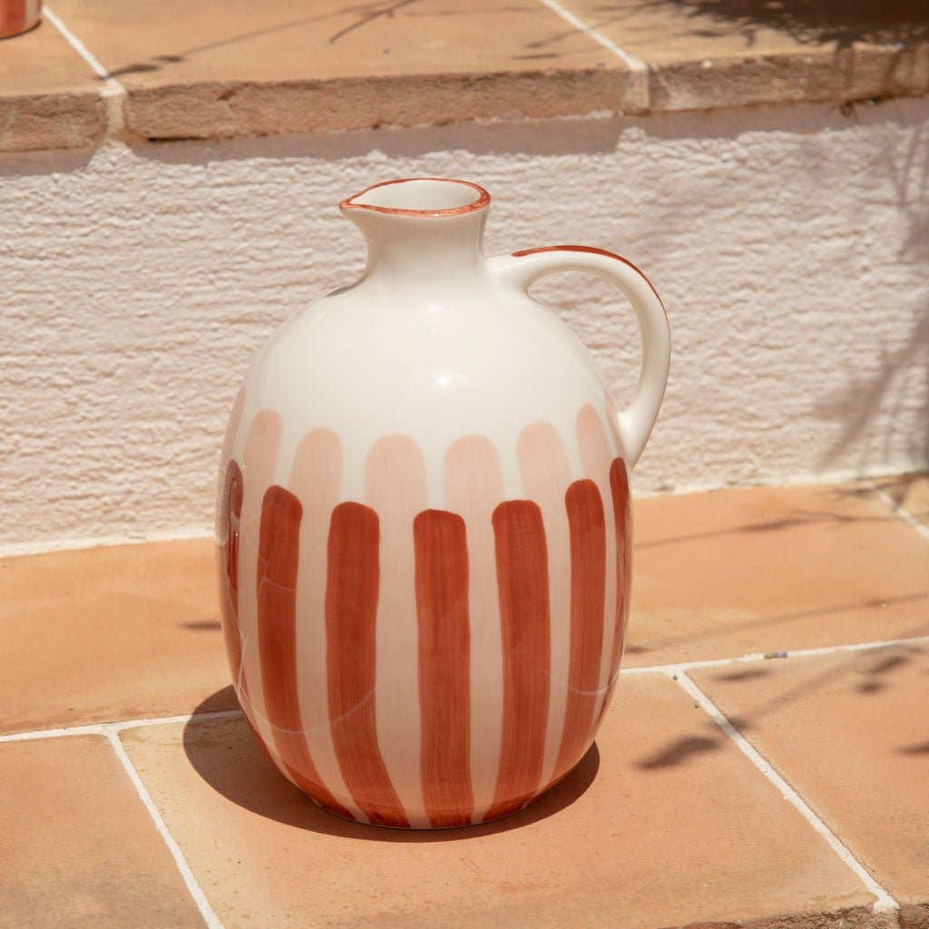 Oustao - Wholesale Jug - Ceramic pitcher - Stripe
