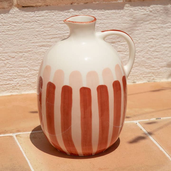 Ceramic pitcher - Stripe for wholesale by Oustao