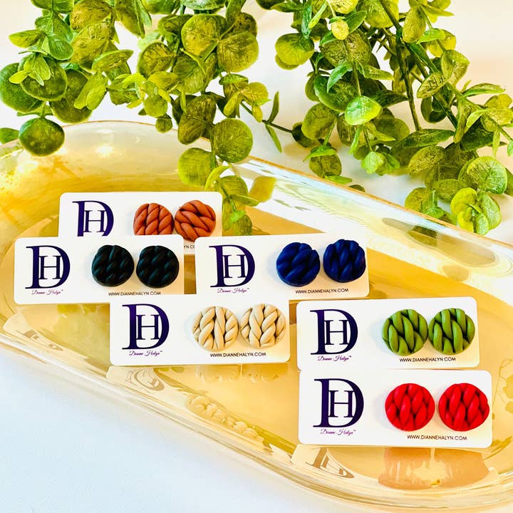 Braided Studs for wholesale by Dianne Halyn