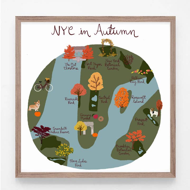 NYC In Autumn Print for wholesale by London Block by Block