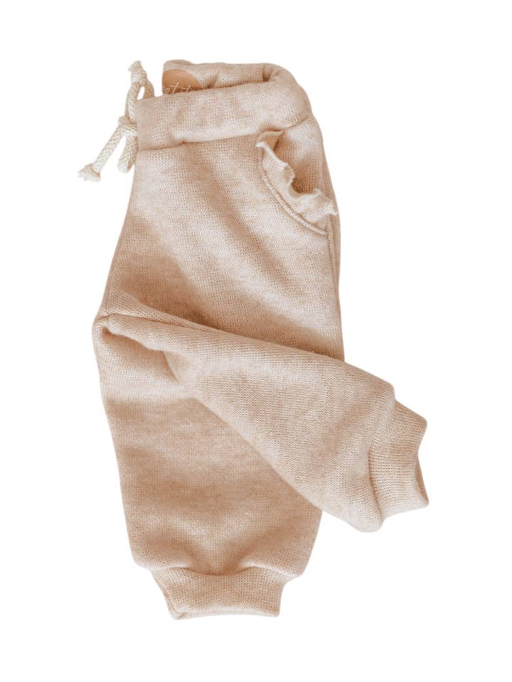 Girly Sweatpants / Ruffles - Cream for wholesale by PETITE EvelinaApparel