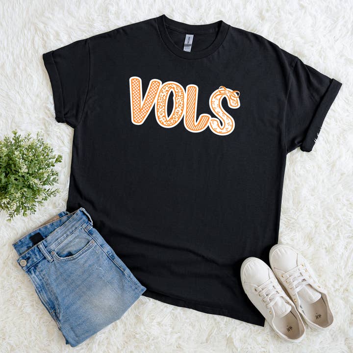 Vols Script Bow T-Shirt – Cute Tennessee Game Day Tee for wholesale by Pressed in Chaos