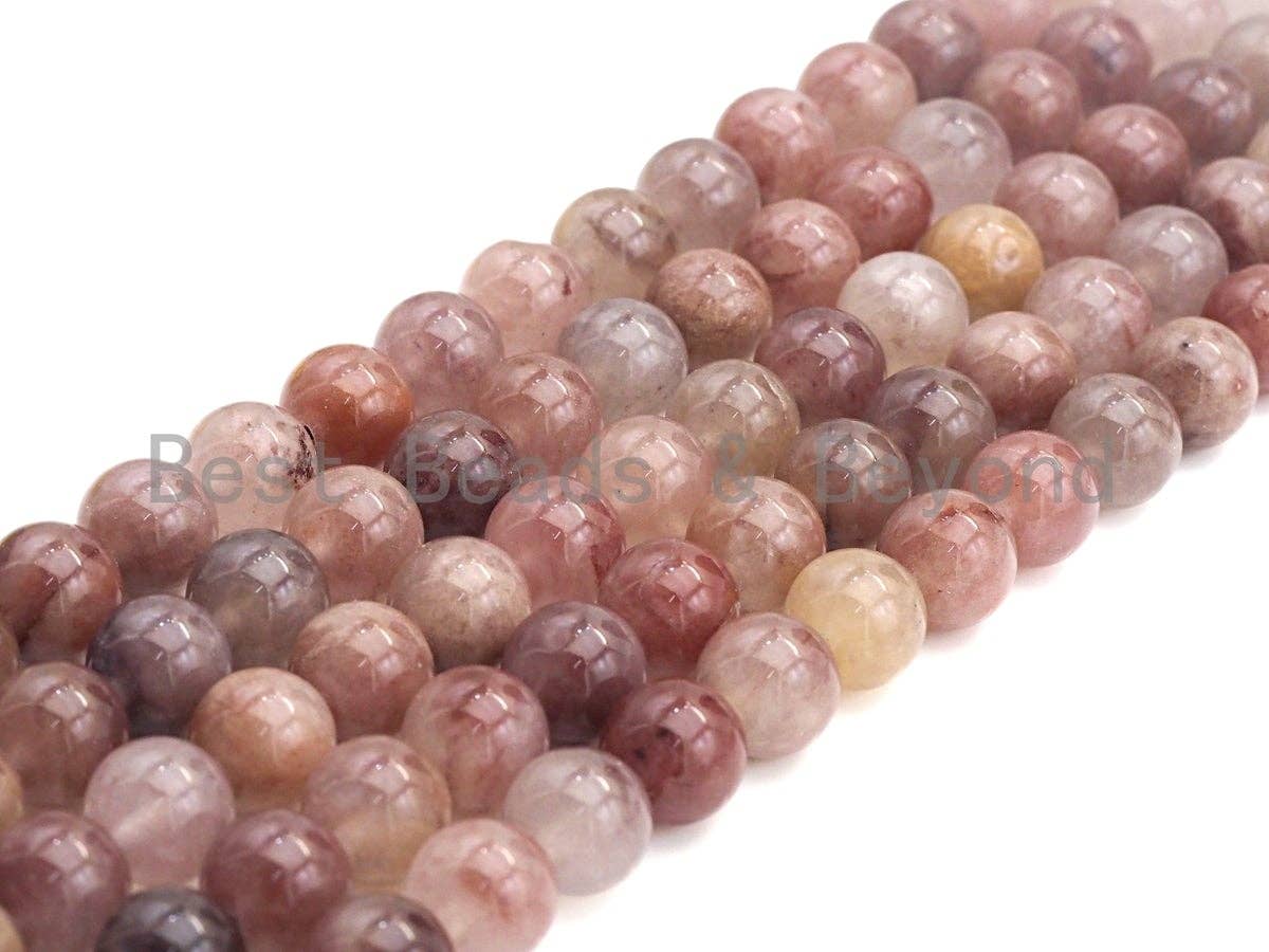 BestBeads&Beyond - Vente Perle - Perles de quartz violet naturel Berry, rondes lisses 6 mm/8 mm/10 mm/12 mm, brin complet de 15,5 «, SKU #U6392