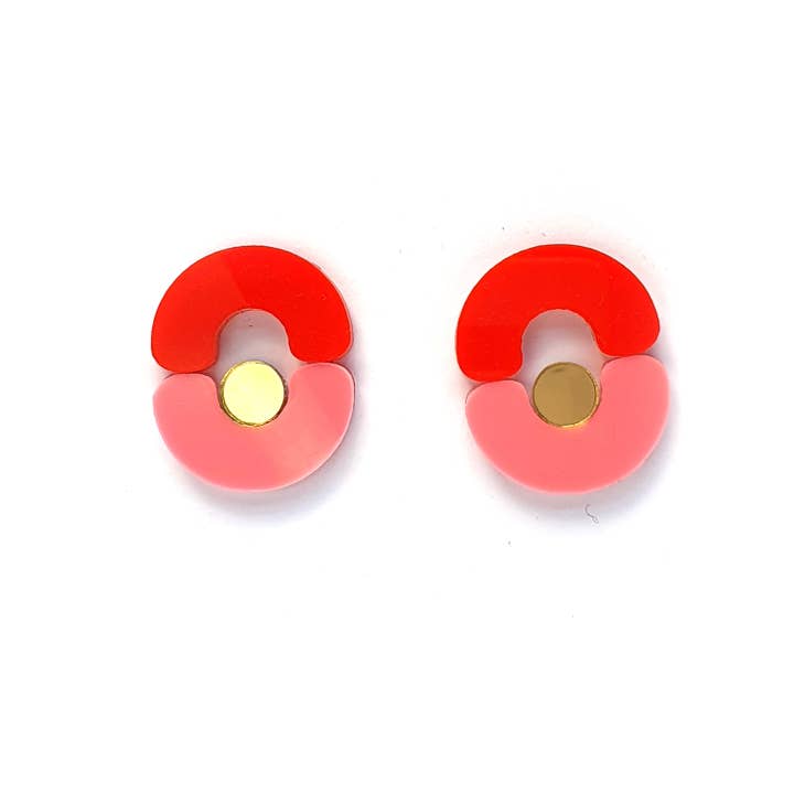 Stof Studios - Wholesale Stud/Post Earrings - Selma Acrylic Geometric Stud Earrings