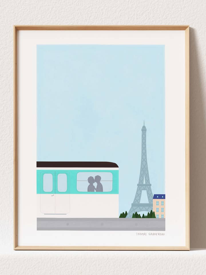 Tirage d'art "Love in Paris" (A3) pour la vente par Thomas Gravereau