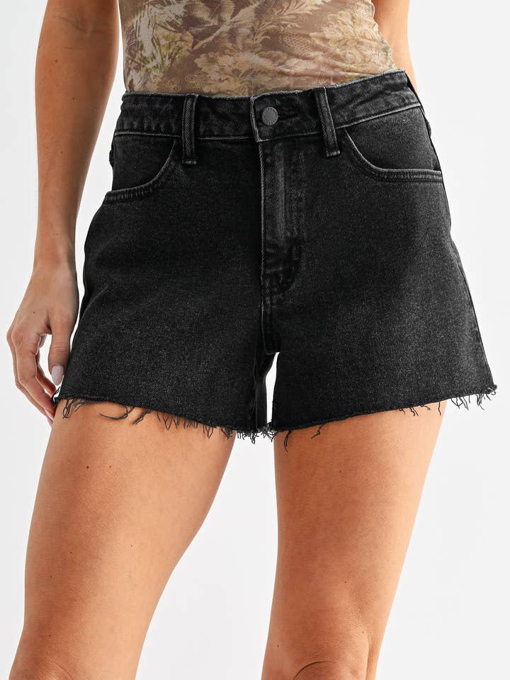 JH694 - WBLK - Classic Stretch Cut Off Short for wholesale by Just USA Jeans