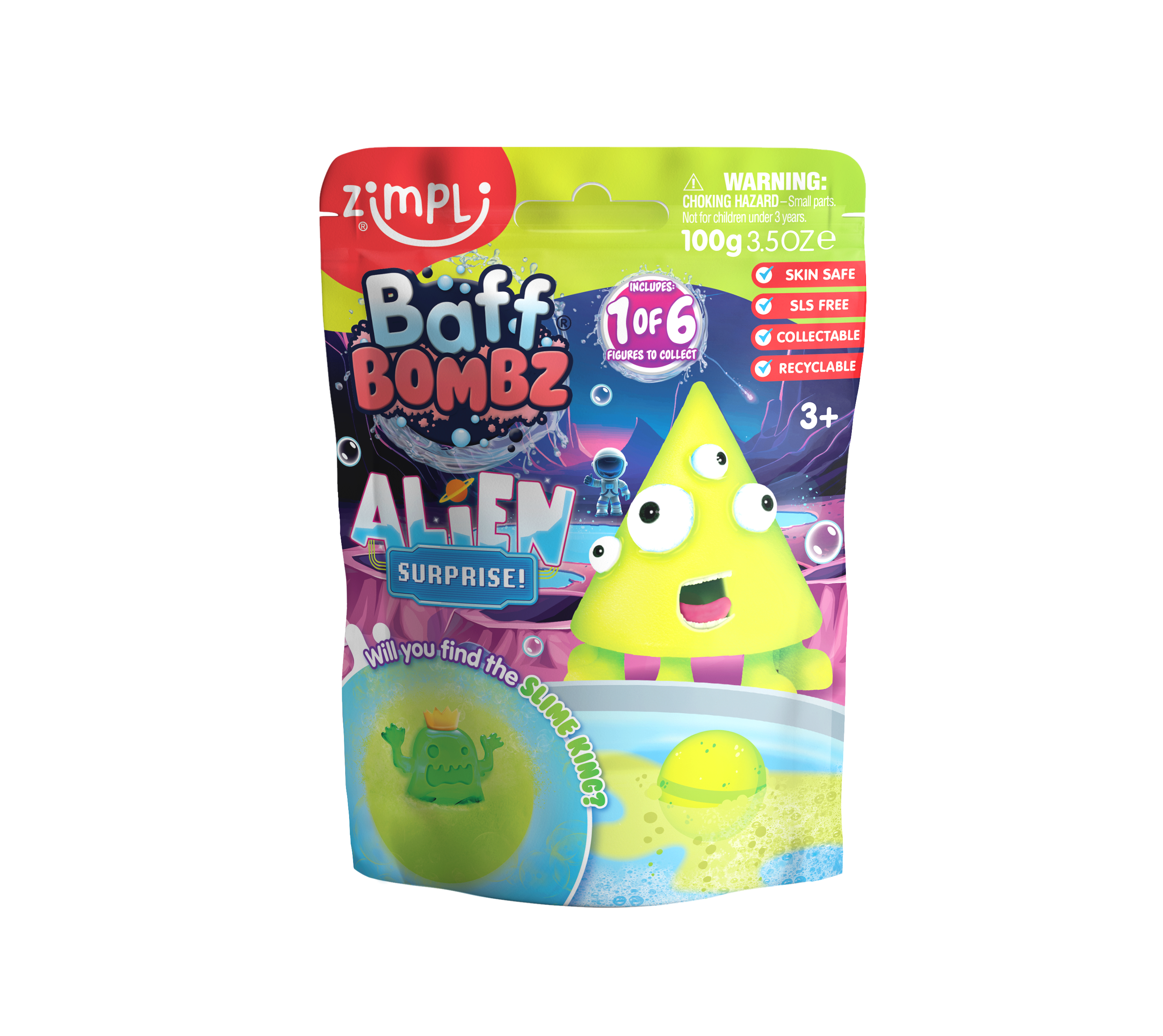 Zimpli Kids - Wholesale Bath Bomb/Fizz - Zimpli Baff Bombz Surprise Alien Figure Large Bath Bomb6
