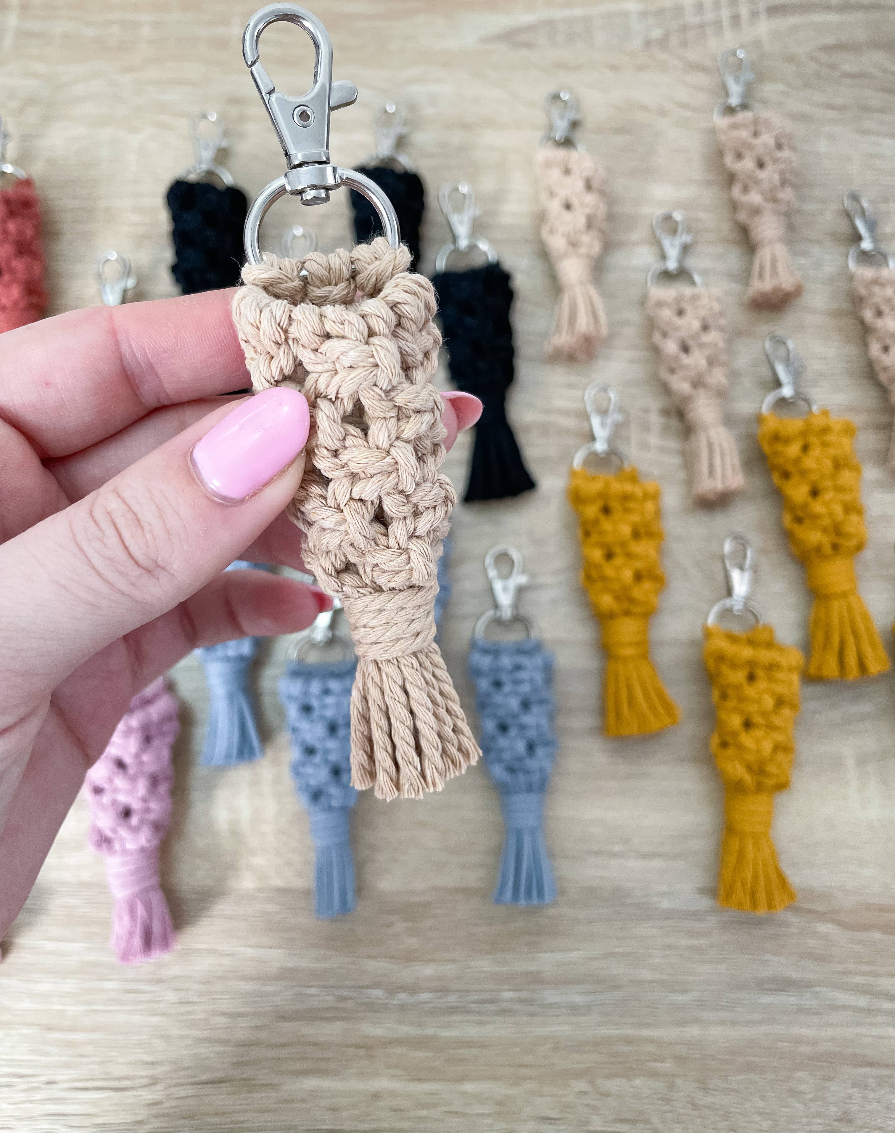 Knotty Mama Studios – wholesale Lip balm case/holder – Macrame Lip Balm Holder2