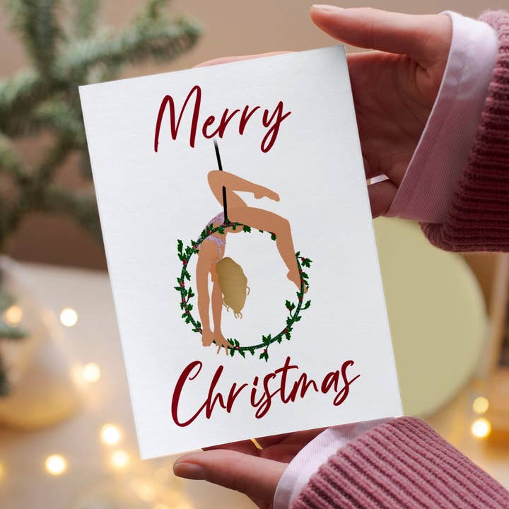 Cartão de Natal aro aéreo/lyra/truques de lyra/ajuste aéreo por atacado de Halfmoon Creative Art