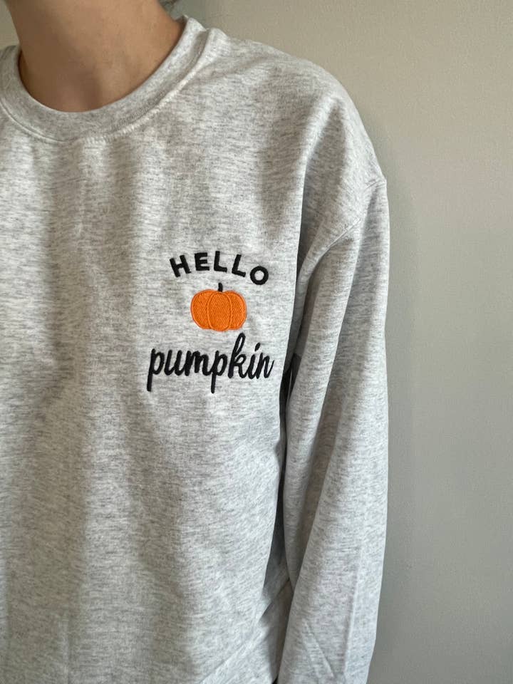 Hej græskar broderet crewneck for engroshandel hos ShopEndlessJune