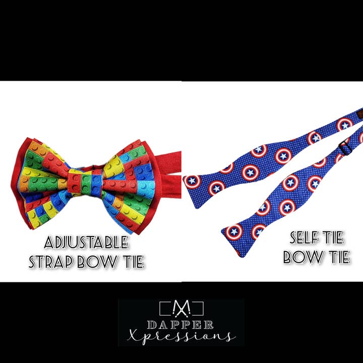 Dapper Xpressions – wholesale Hängslen - Unisex – Svart bandana smala hängslen och fluga, handgjord formell W