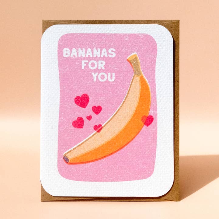 Bananas For You Card for wholesale by Paper Chain Studios