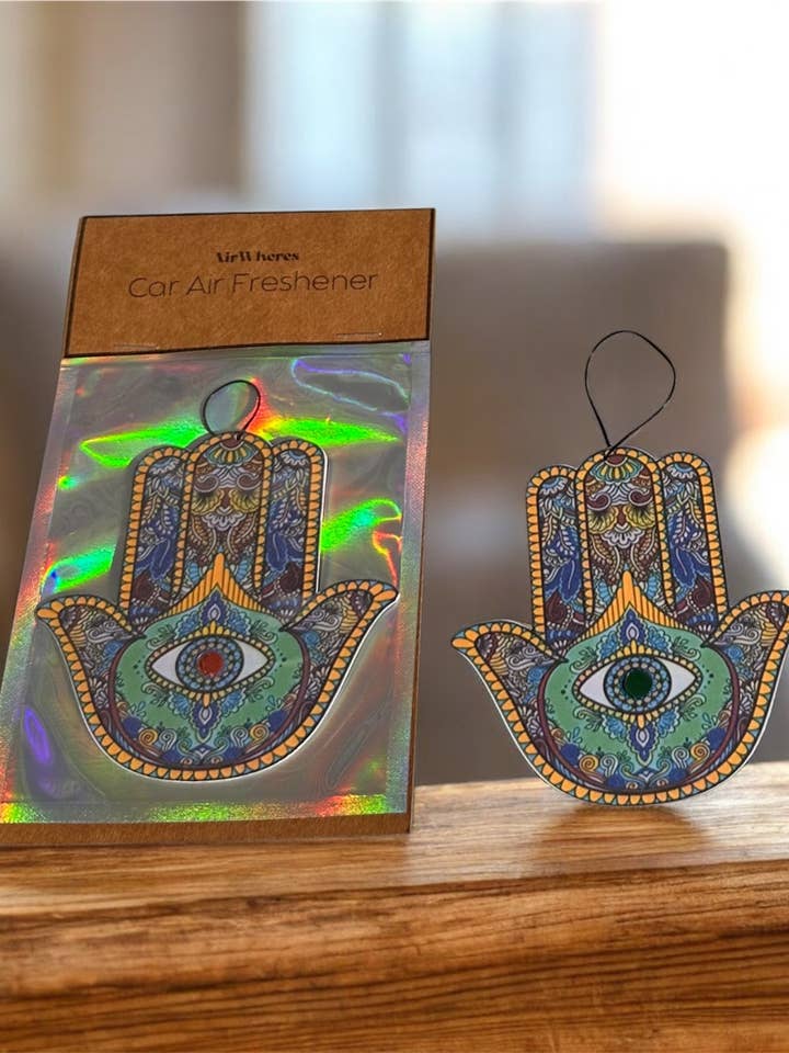 Hamsa Hand Car Air Freshener Astrology Fatima Yoga for wholesale by airWheres