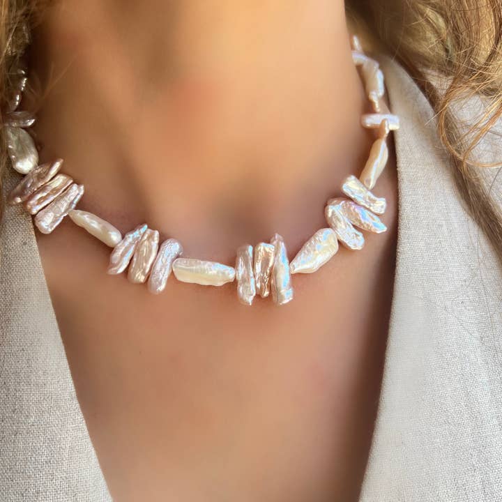 Colar Queen Pêssego por atacado de LPL Creations