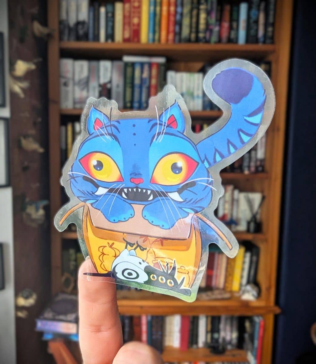 Geek and Artsy - Wholesale Sticker - Kpop demon hunters derpy translucent sticker, derpy in a box2