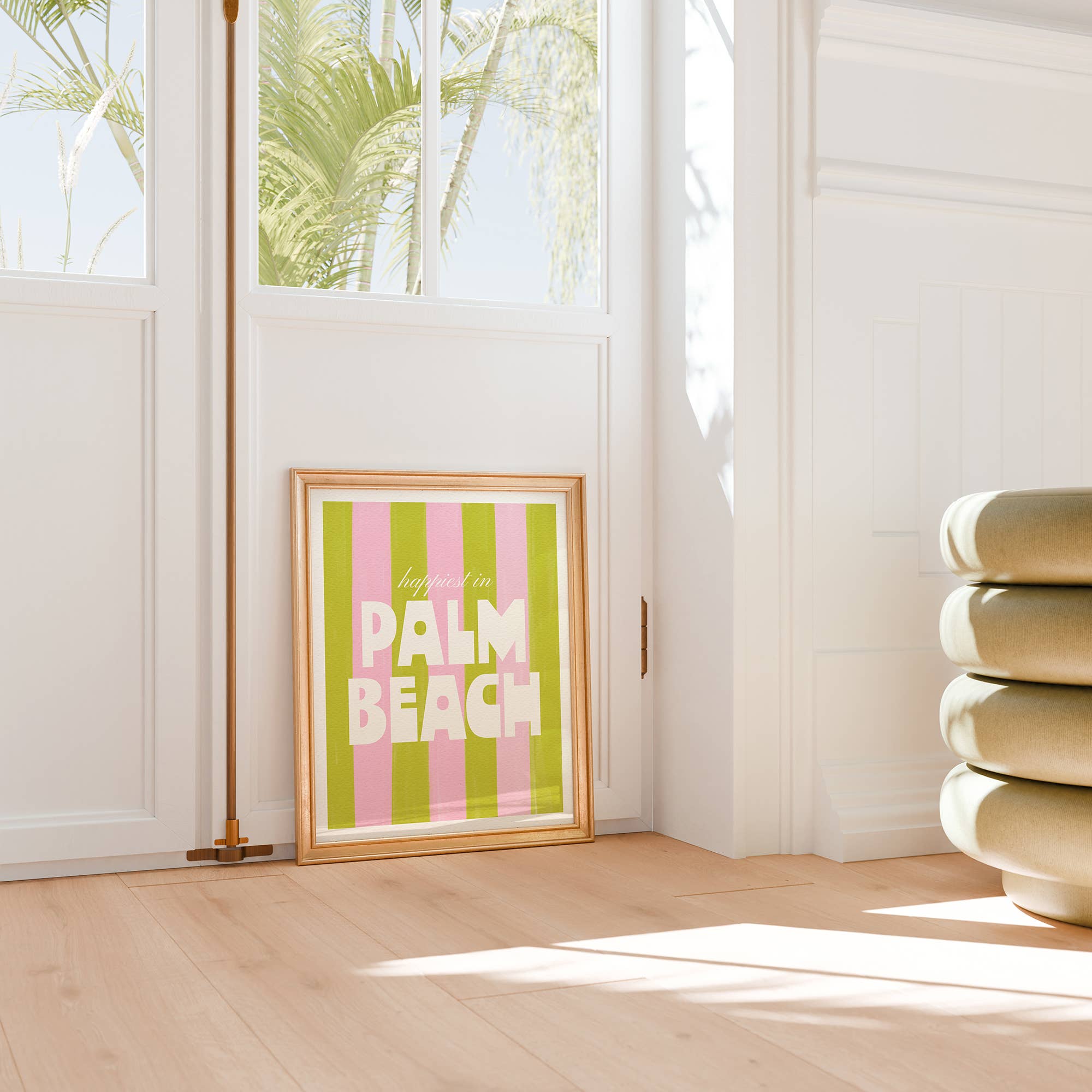 Nixie - Wholesale Art Print - Happiest in Palm Beach Florida Art Print2