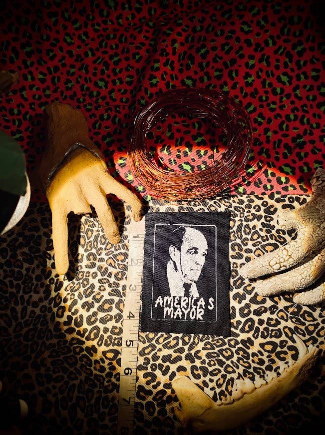 Three Raccoons - Wholesale Patch - melting Rudolph Giuliani "America's Mayor" patch.6