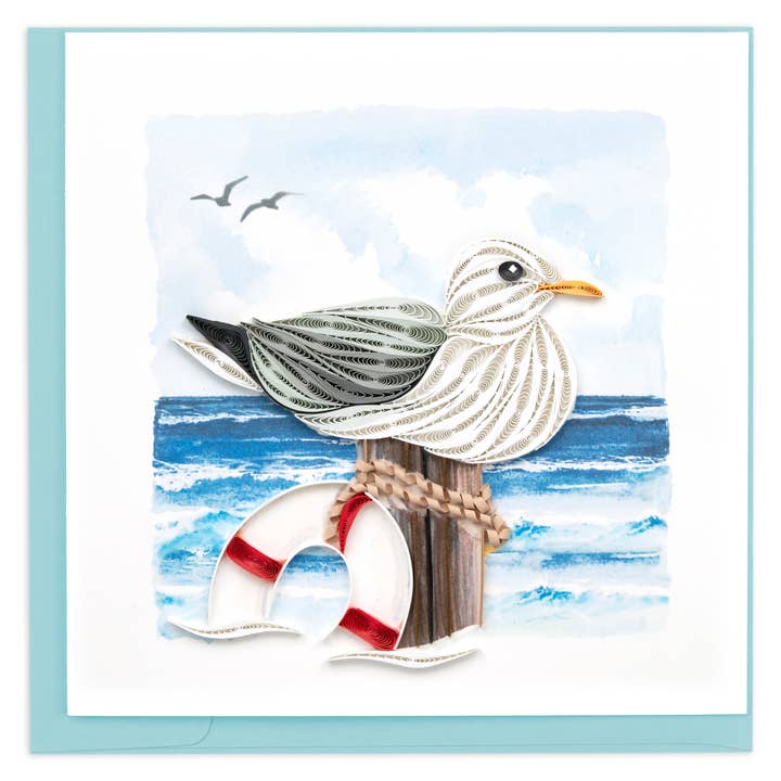 Quilling Card - Wholesale Everyday Greeting Card - Seagull Everyday Quilled Greeting Card