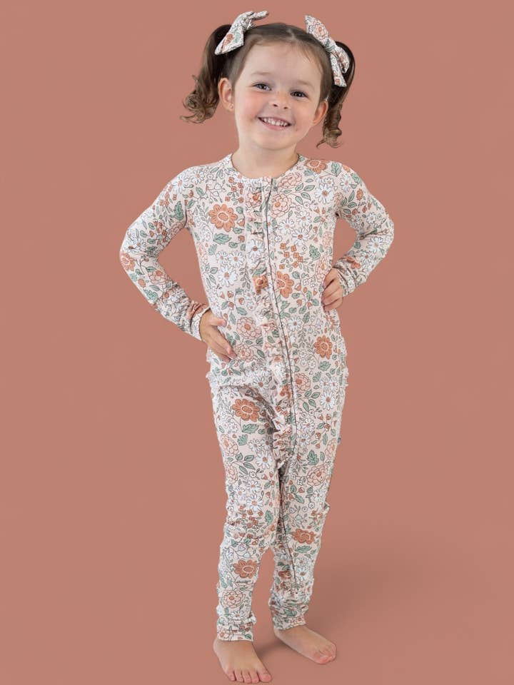Dream Big Little Co. - Wholesale Jumpsuit - Baby - AUTUMN BLOSSOM DREAM RUFFLE ROMPER17