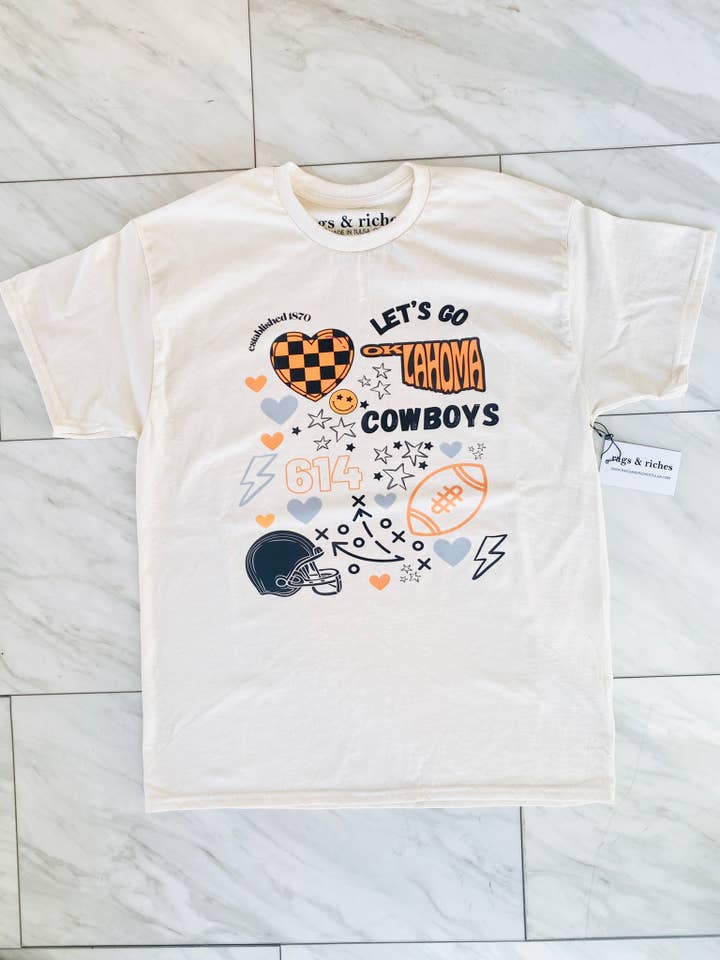 Tee-shirt Playbook Oklahoma Orange pour la vente par Lenny Lane