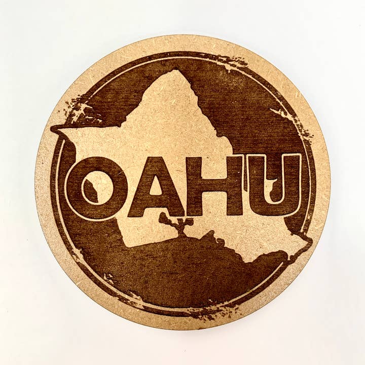 Drink Coaster - Hawaii Oahu Island for wholesale by Insert Brand Here Shop