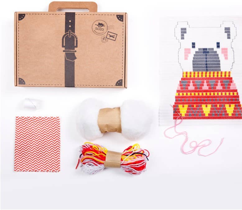 SOZO DIY – wholesale DIY craft kit – SOZO DIY - Polar Bear Pillow Kit2