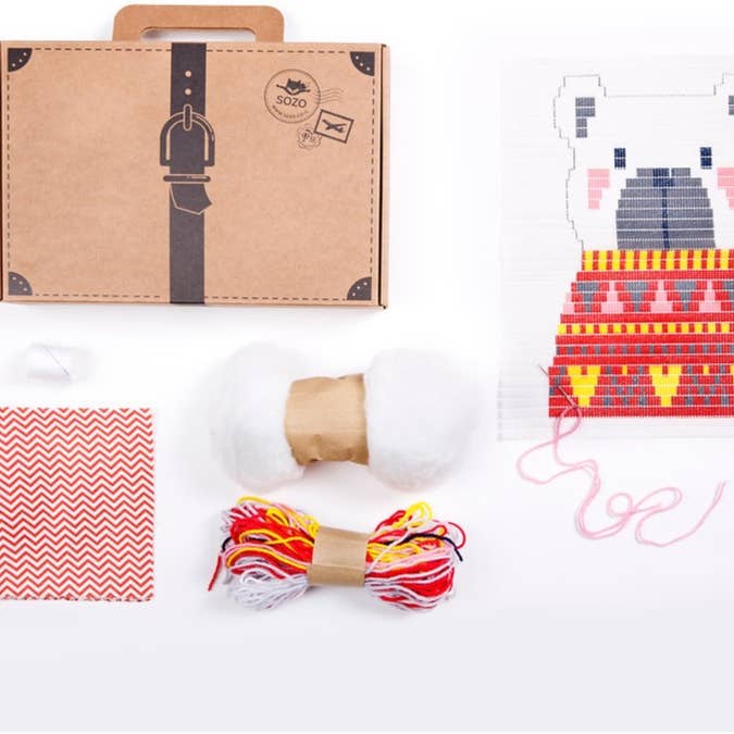 SOZO DIY – wholesale DIY craft kit – SOZO DIY - Polar Bear Pillow Kit2