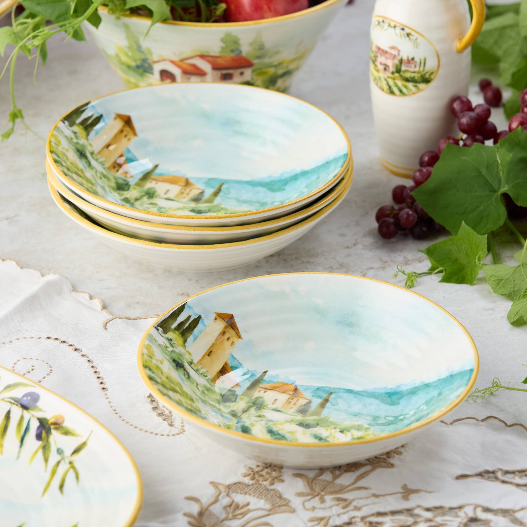 Certified International - Wholesale Serve Bowl - Tuscany Pasta Bowls 9.25in x 2.25in4