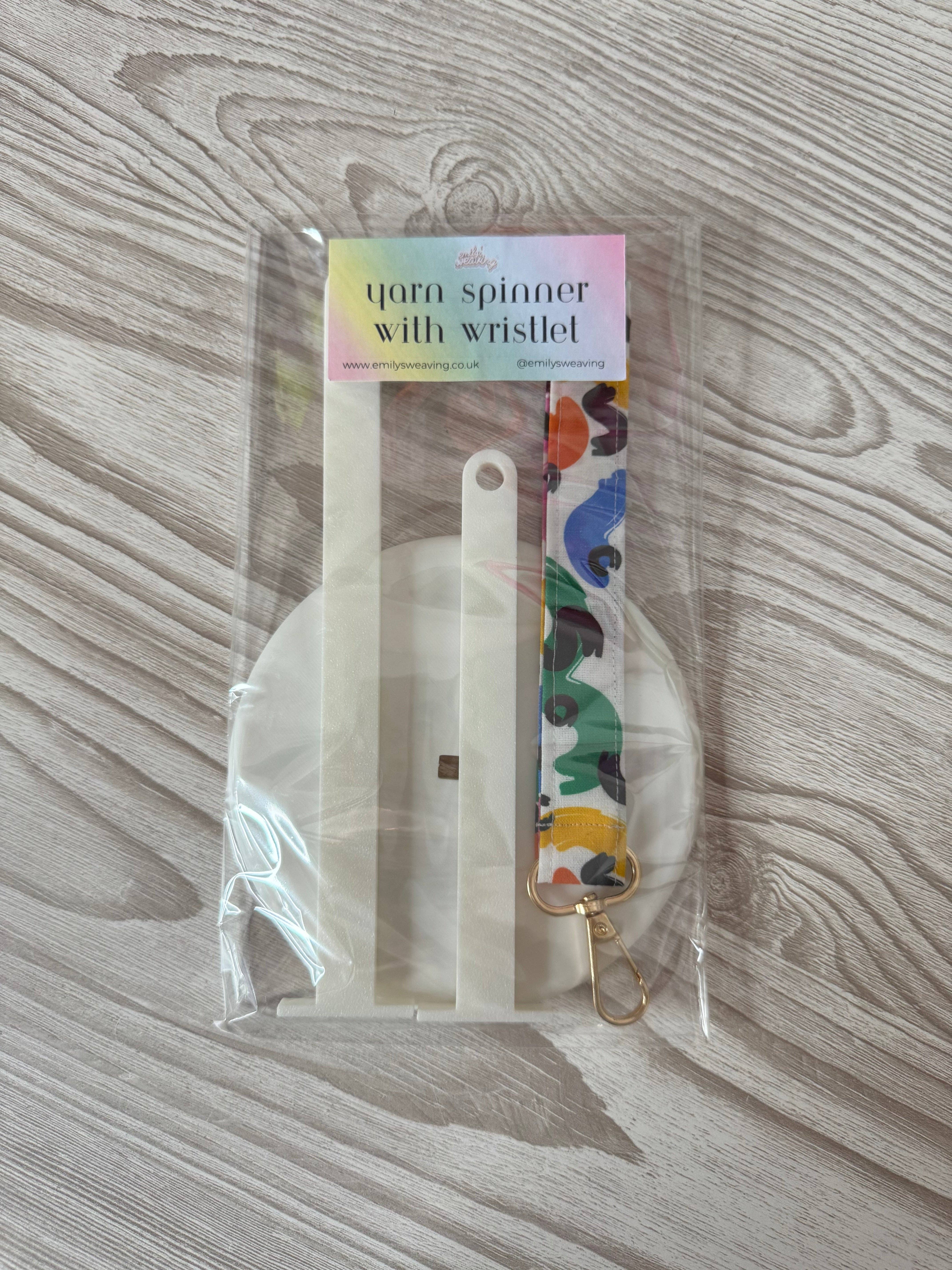 Emily's Weaving – wholesale Knitting/Crochet Supplies – White Yarn Spinner with Abstract Wristlet6