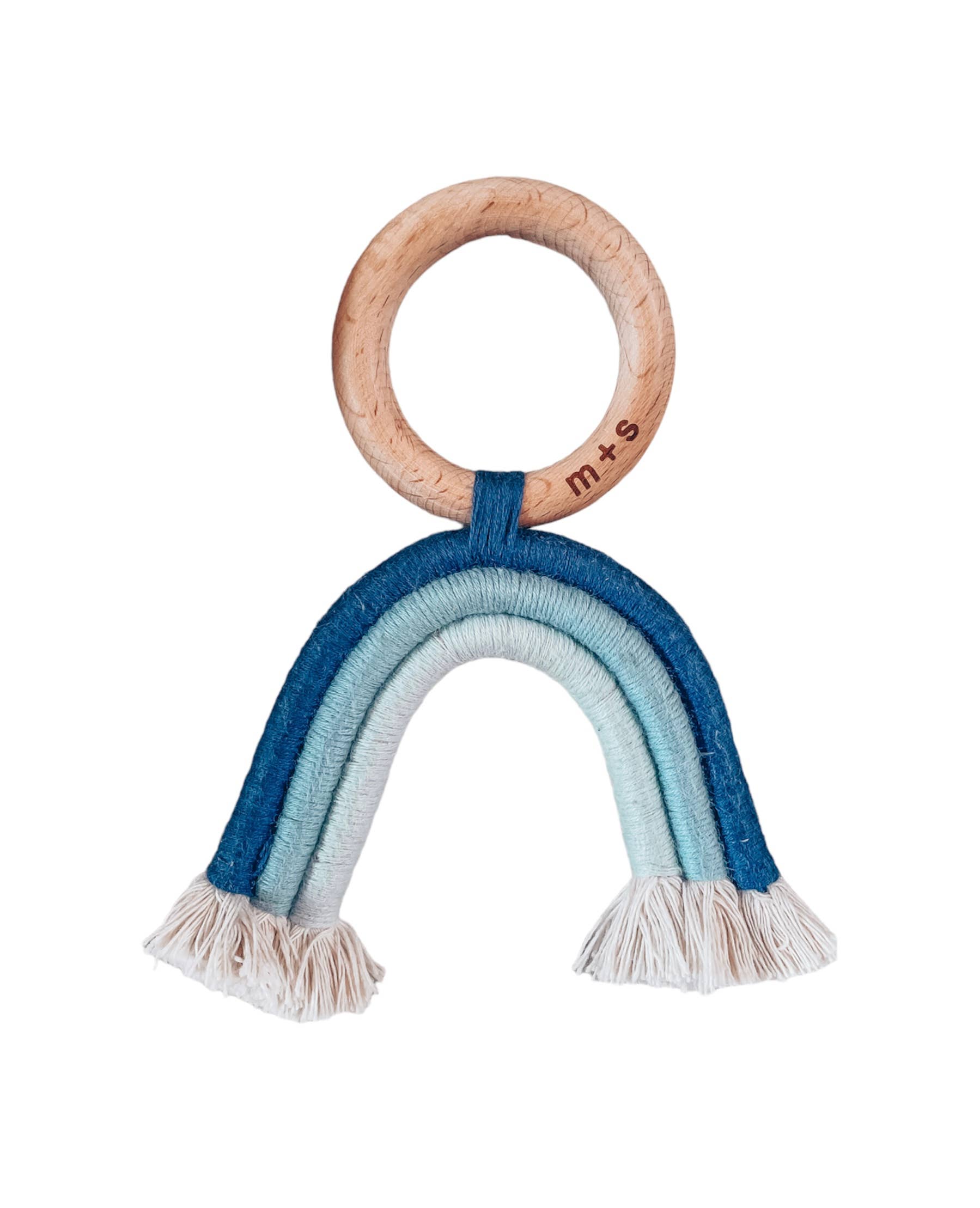 Marlowe and Sage LLC – wholesale Teether (not clip-on) – Baby – Organic Cotton Rainbow Teether2