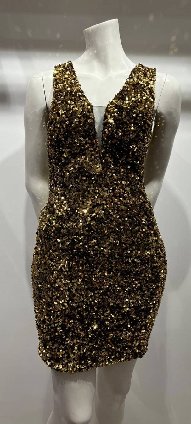 Eva & Lola - Epsilonn - Wholesale Dress - Women's - HM2339 - Sequin short dress6