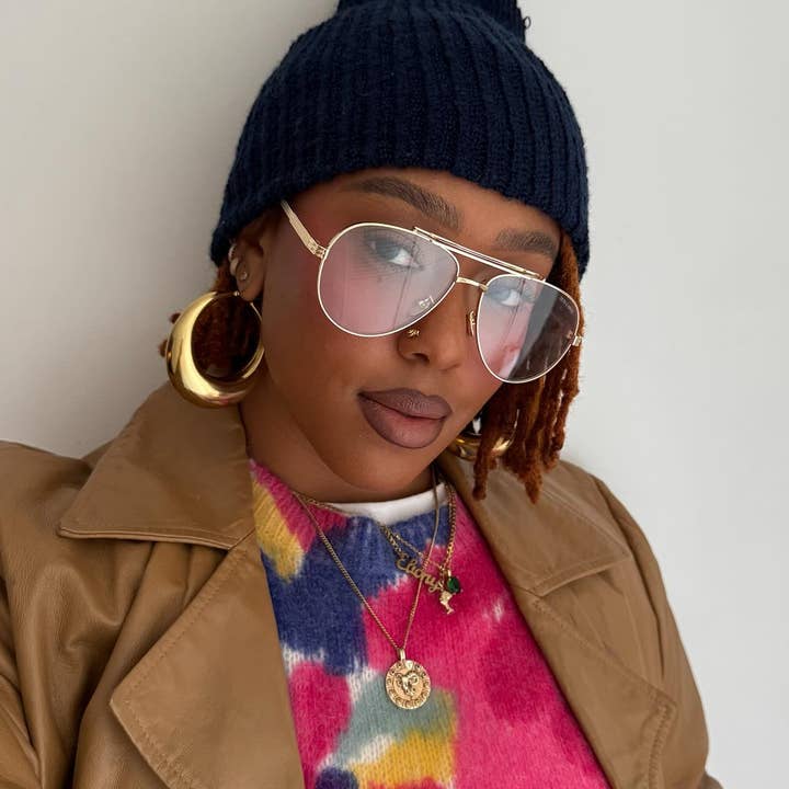 Gold Spencer Blue Light Glasses for wholesale on Faire1