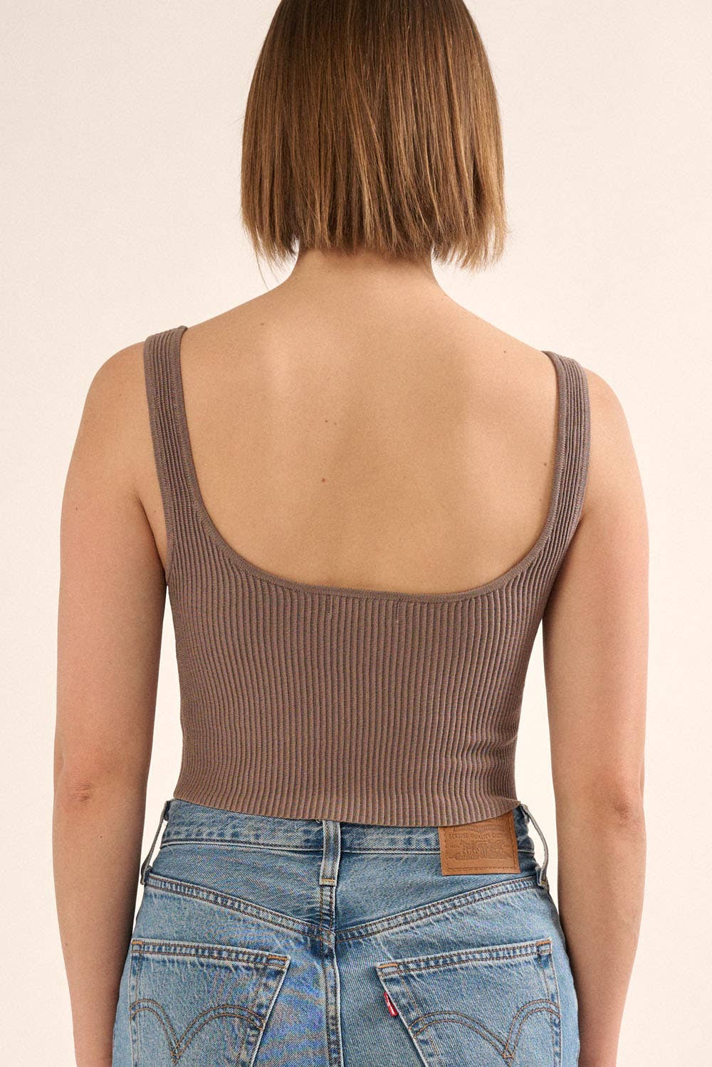 Promesa USA - Vendita all'ingrosso Canotta - Donna - Canotta con scollo rotondo in maglia a costine Shaper Fit27