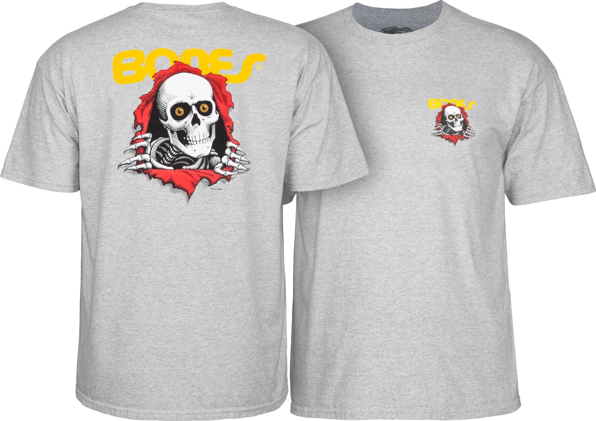 Rat City Sk8 Shop - Wholesale Screen Printed T-Shirt - Men's - Powell Peralta Ripper T-shirt - Grey0