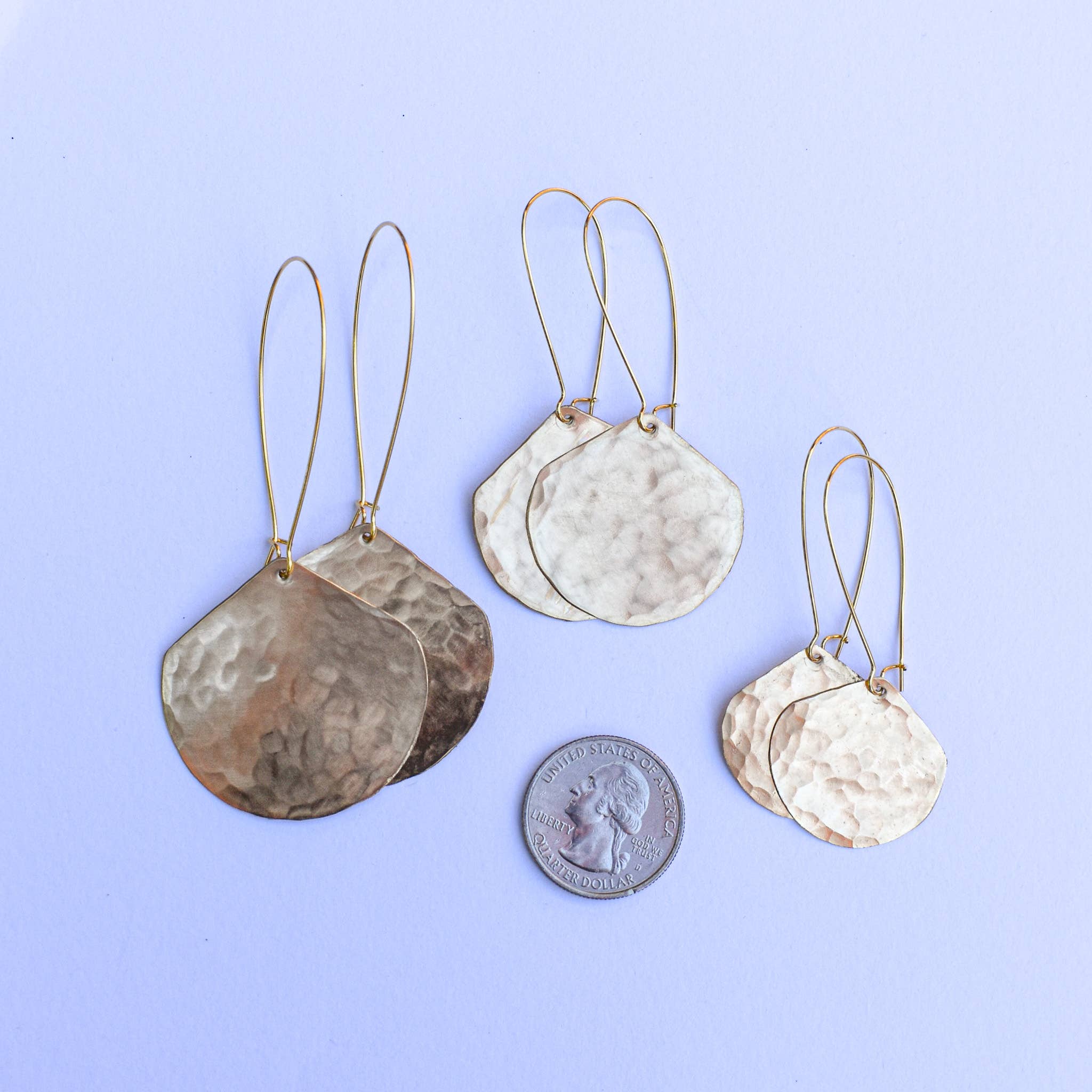 Cascadia Jewlery - Wholesale Dangle Earrings - Moon Drop Earrings - Brass3