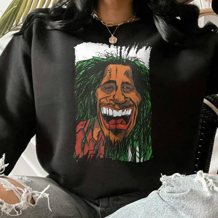 Sudadera Bob Marley, suéter de otoño de regalo de Bob Marley para venta al por mayor de PositiveParty
