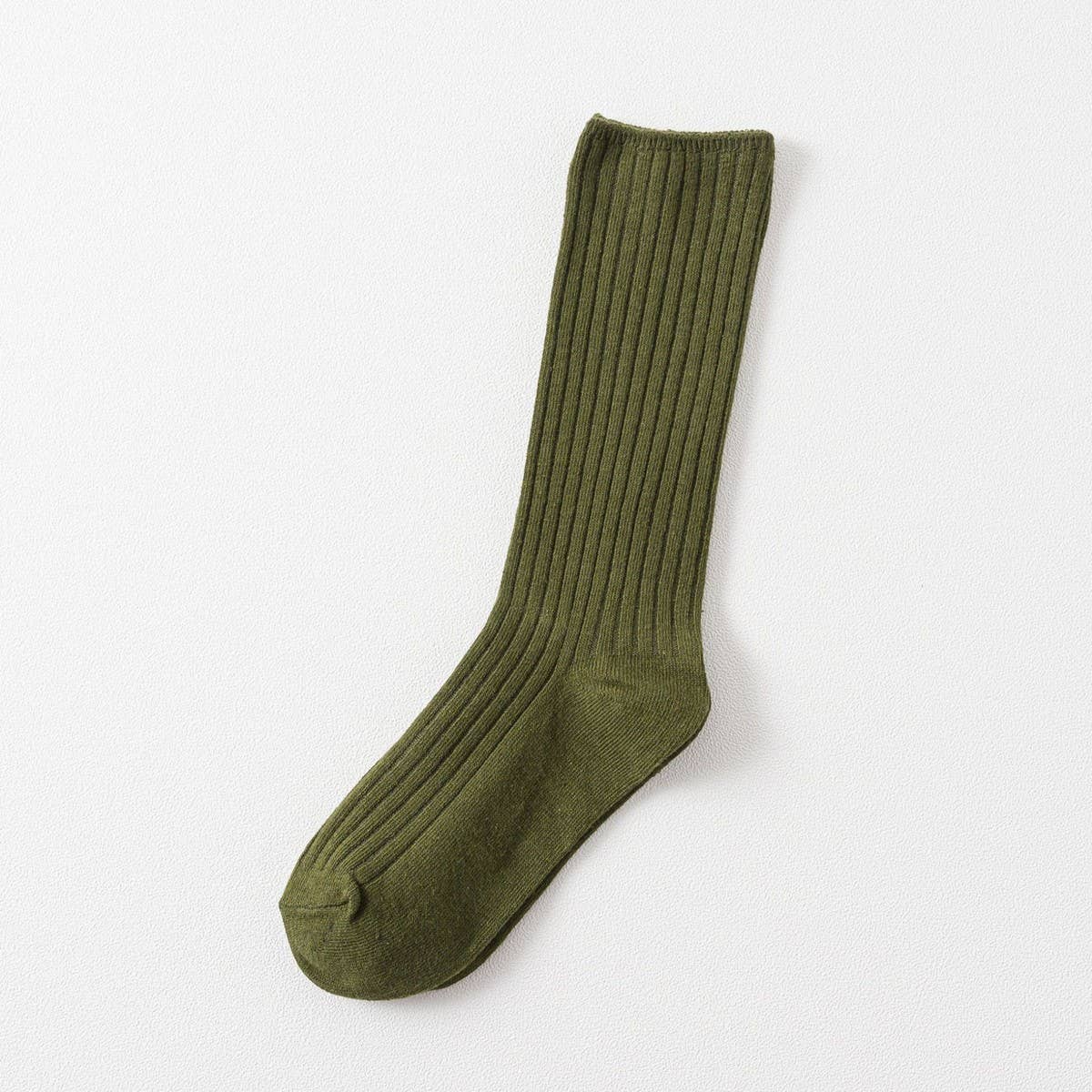 ACCITY - Wholesale Socks - Women's - AUTUMN AND WINTER SOLID COLOR MID-CALF SOCKS_CWMS09164
