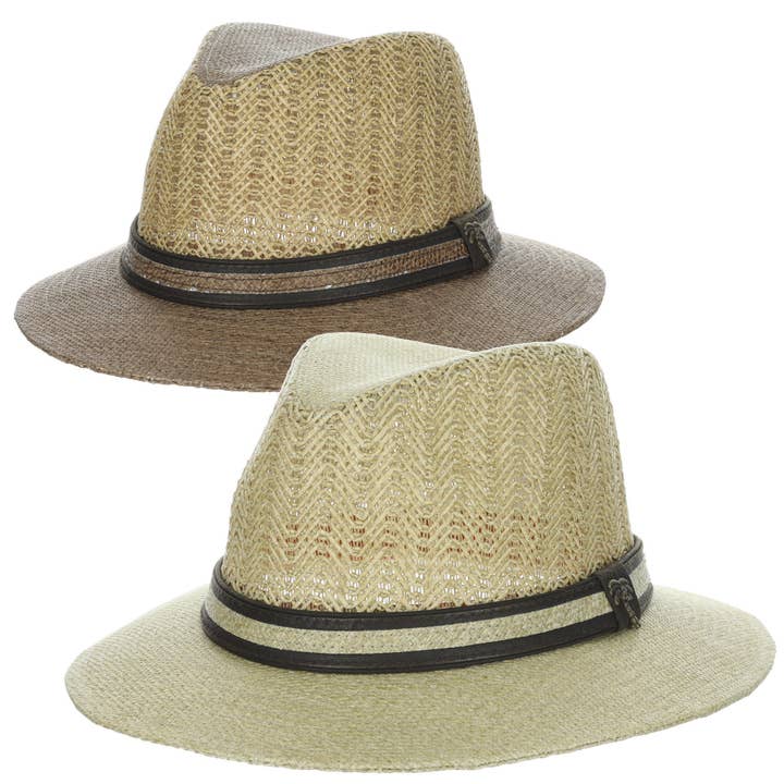 Chapéu de Safari de Palha - Atol por atacado de Dorfman Hat Co