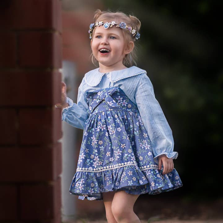 Blusa de manga larga - Azul para venta al por mayor de Baby Belle Au.