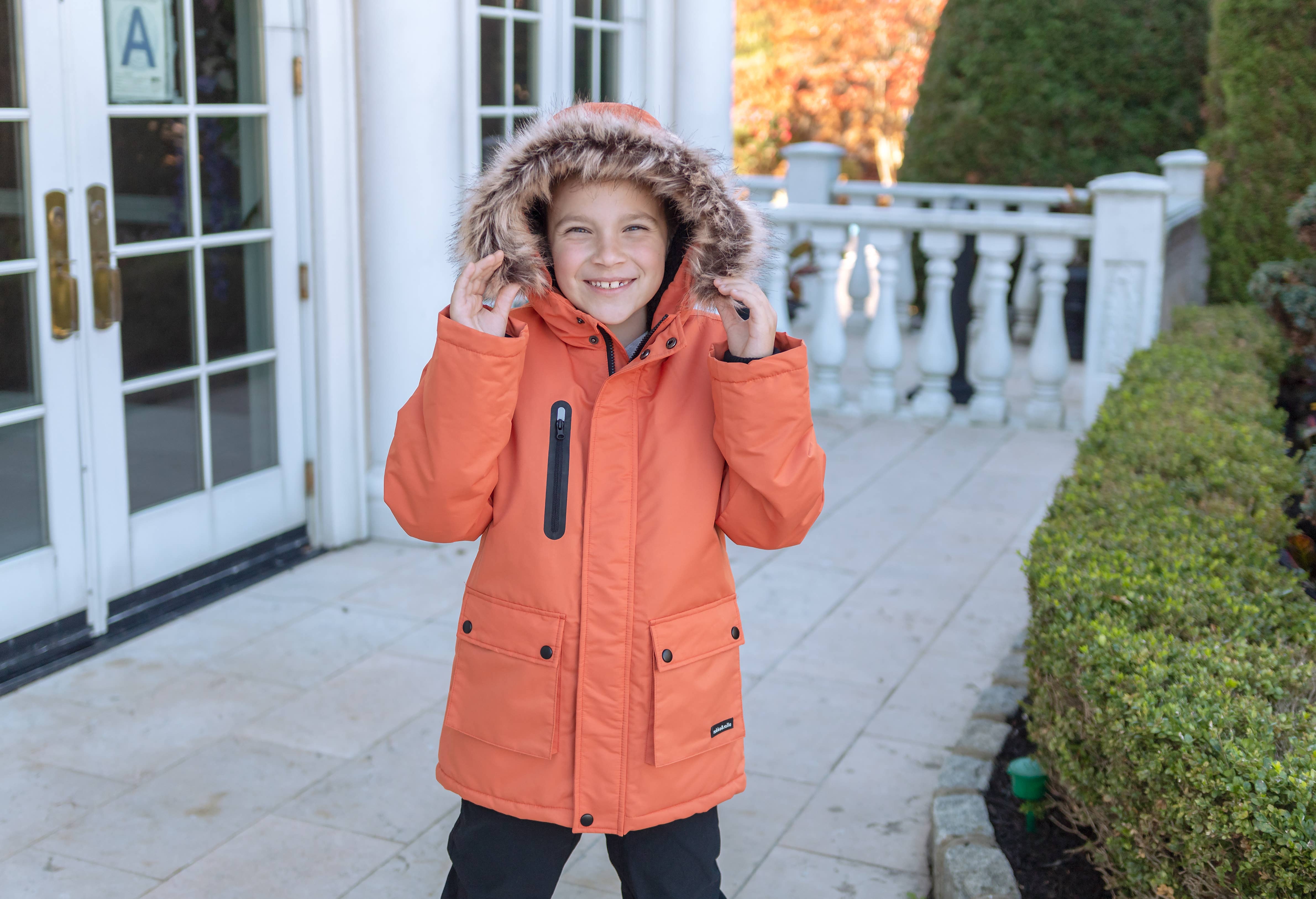 Rokka & Rolla - Wholesale Parka - Kids - Boys' Winter Coat with Faux Fur Hood Parka Jacket24