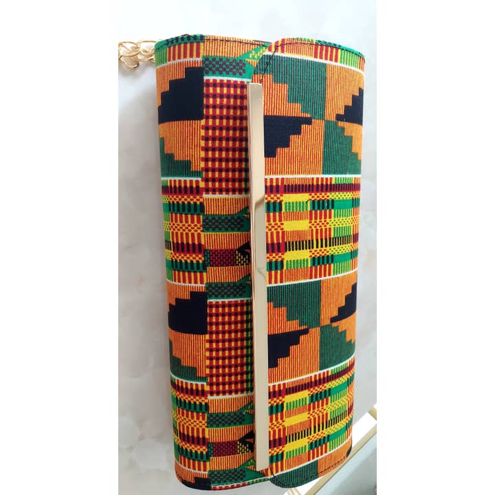 India Batik - Wholesale Clutch Bag - Women's - Clutch Purse/ Cross Body- kente Print