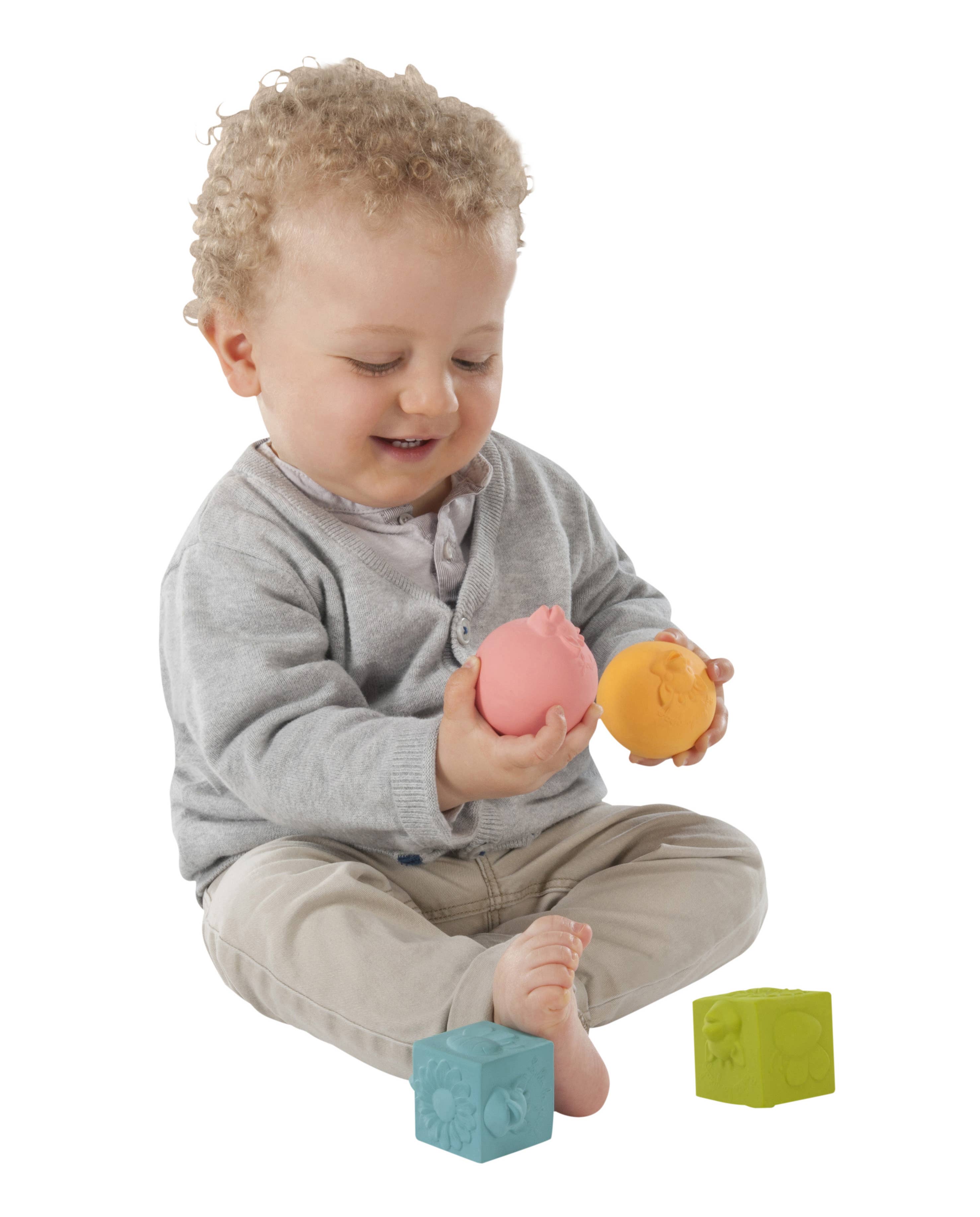 Sophie la girafe UK – wholesale Teether (not clip-on) – Baby – So' Pure Sophie La Girafe Cubes & Balls - Natural Rubber3