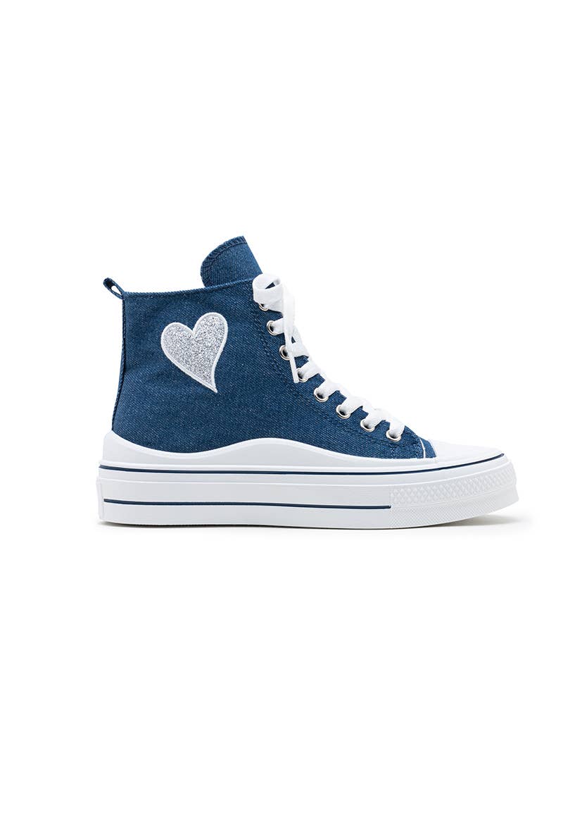 LADY GLORY - Wholesale Lifestyle Sneakers - Women's - High-top sneakers with heart9