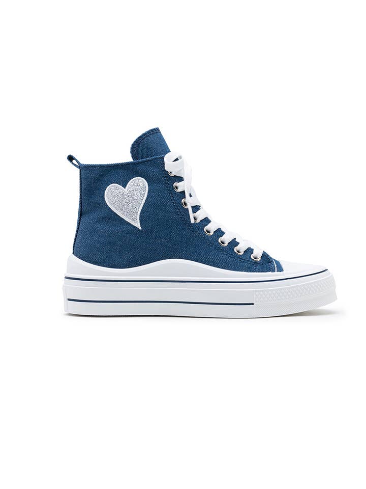 LADY GLORY - Wholesale Lifestyle Sneakers - Women's - High-top sneakers with heart9